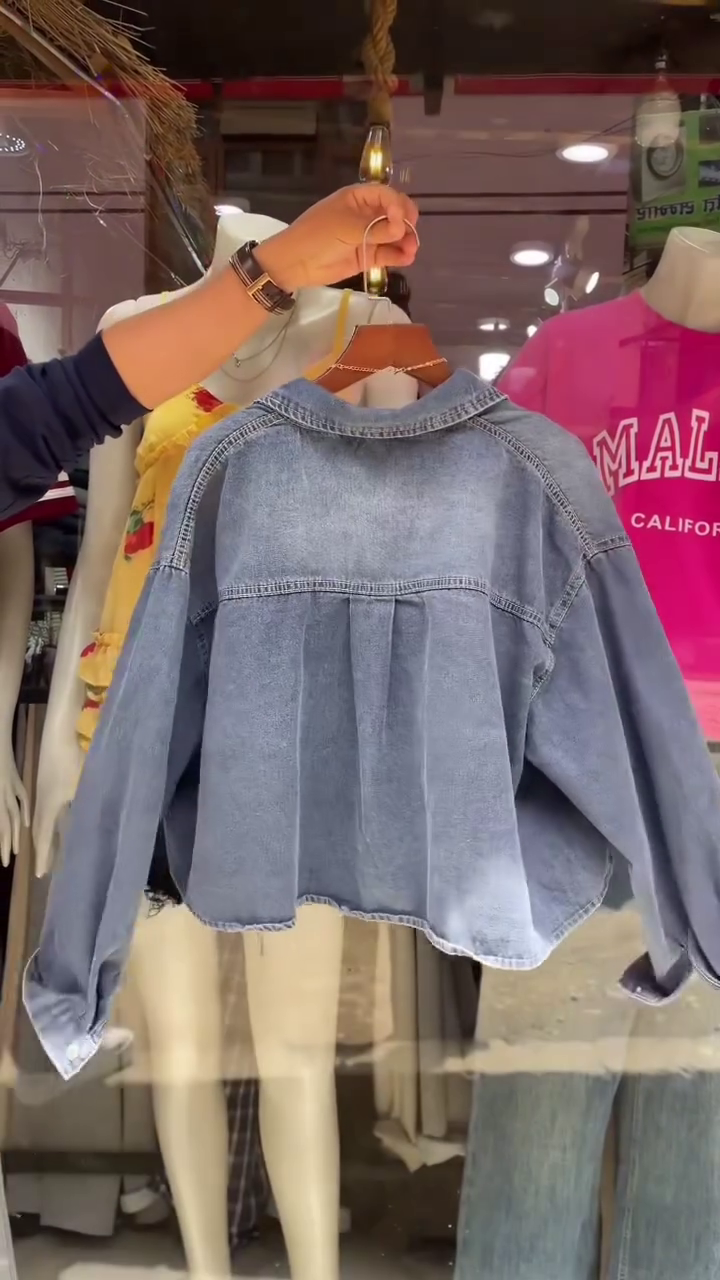 💙✨ Urban Breeze Denim Layered Top Set – Casual Chic Everyday Style 🤍🌿