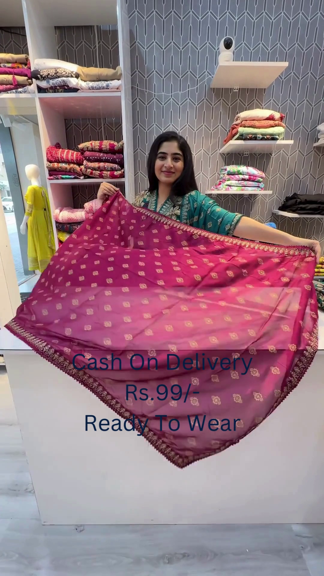 Premium Floral Print Ethnic Ready-to-Wear Dupatta with Traditional Border 🌺✨
