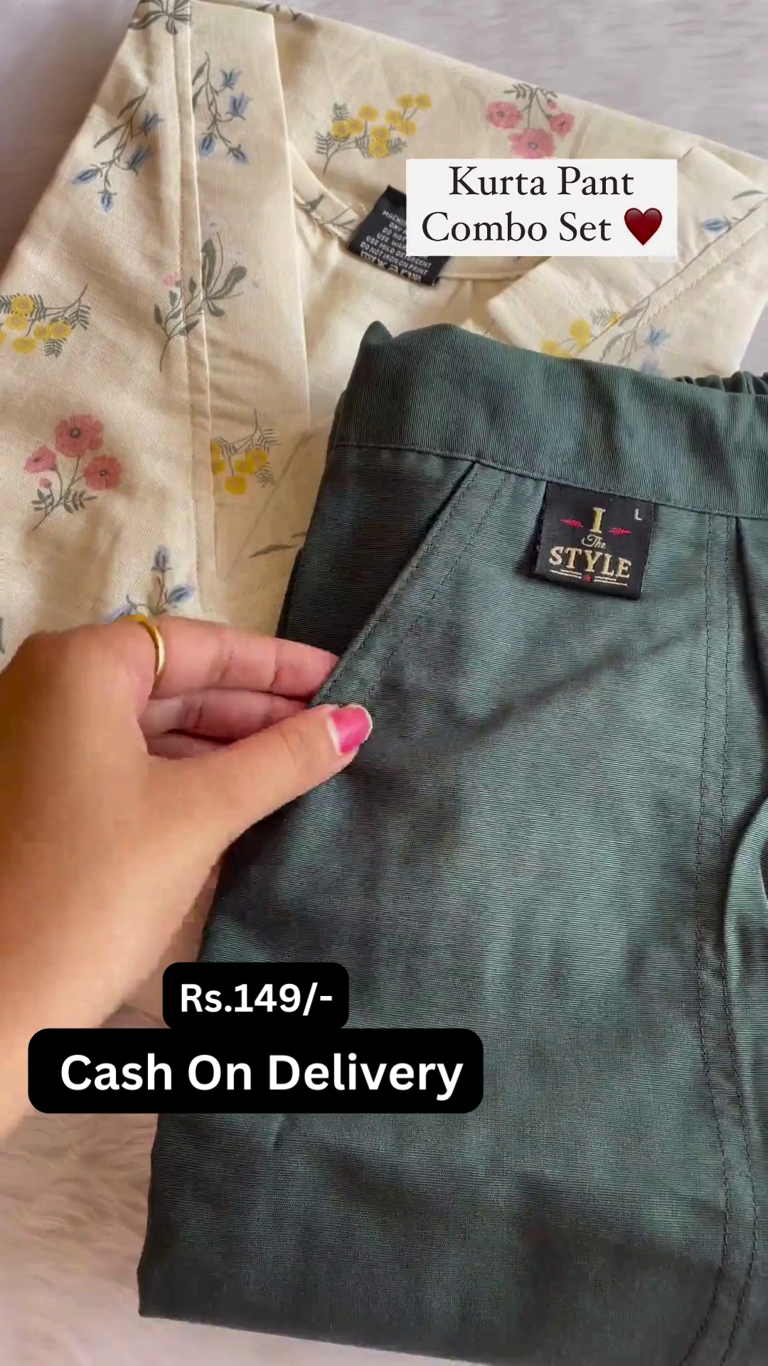 Elegant Floral Print Women's Kurta & Solid Pant Ethnic Co-Ord Combo Set 🌸✨🌿