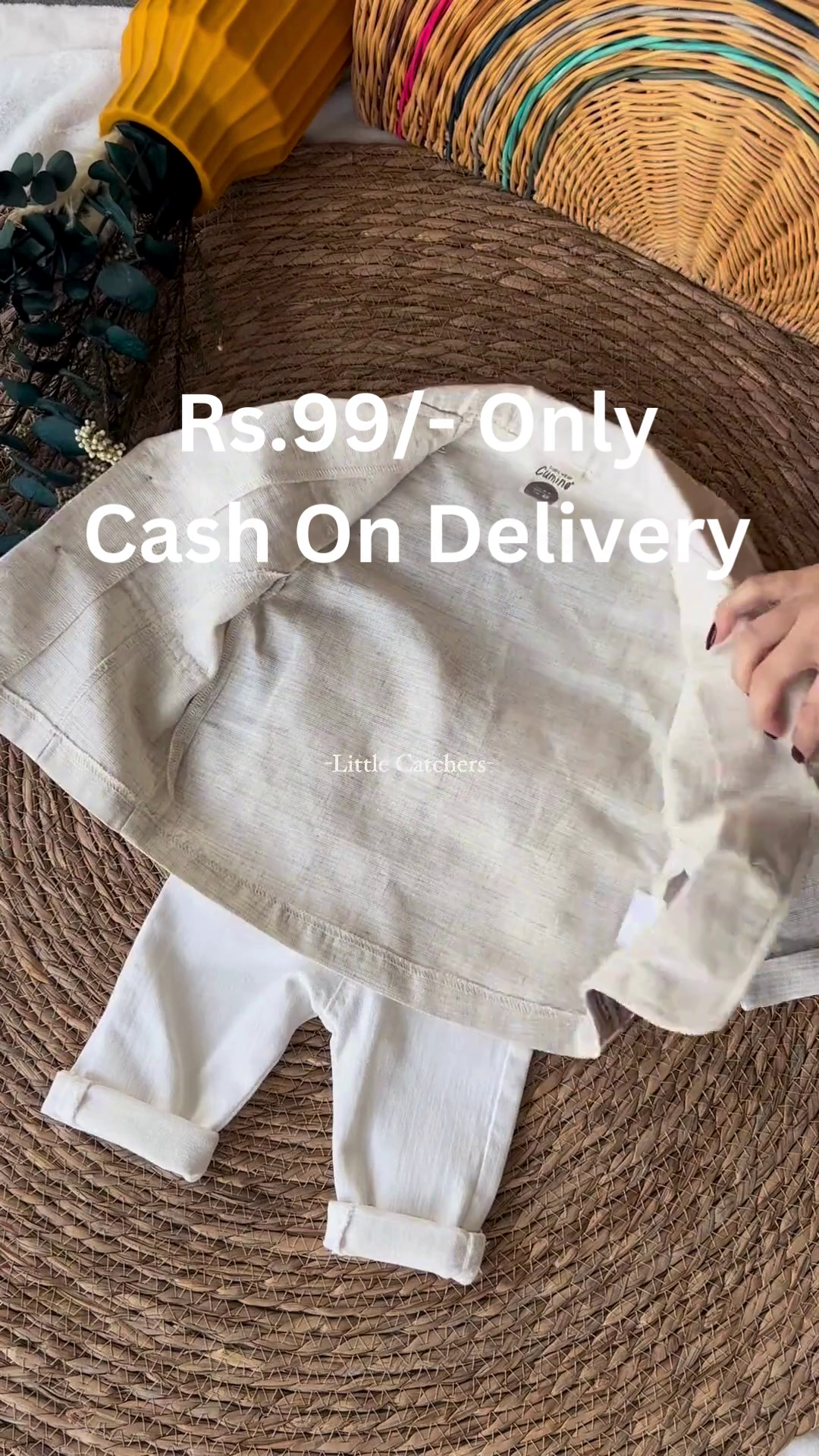 Premium Kids Casual Linen Look Jacket & Pant Fashion Co-Ord Set 👶✨🤍