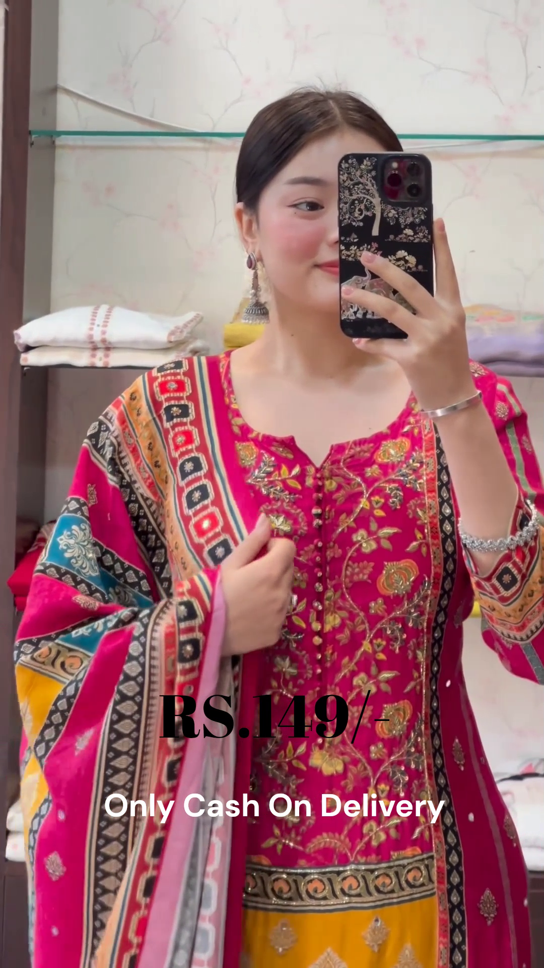 Vibrant Multicolor Traditional Printed Three Piece Ethnic Suit Set with Dupatta 🌈✨🌺