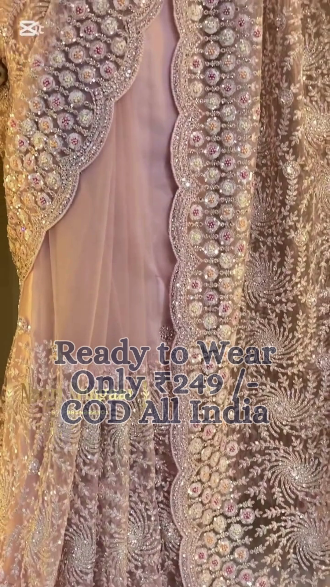 ✨ Luxury Pastel Floral Embroidered Designer Saree with Heavy Sequin Work, Intricate Handcrafted Detailing and Elegant Party Wear Appeal ✨