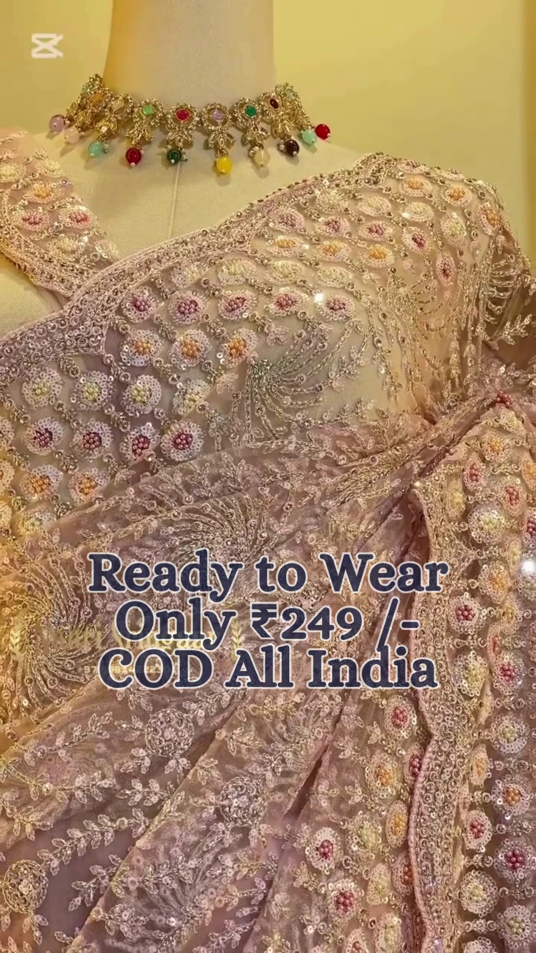 ✨ Luxury Pastel Floral Embroidered Designer Saree with Heavy Sequin Work, Intricate Handcrafted Detailing and Elegant Party Wear Appeal ✨