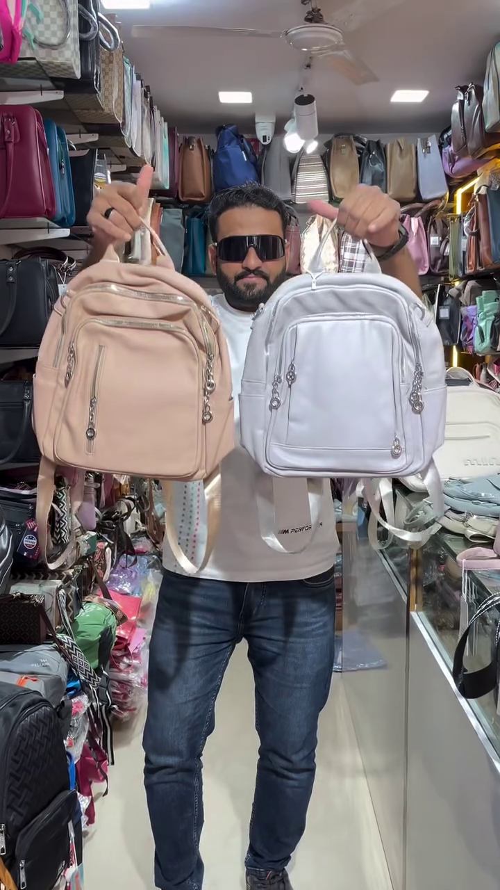 🎒 Premium Multi-Pocket Soft Touch Casual Backpack for Women & Girls | Lightweight Travel Daypack | Stylish Everyday College Office Fashion Backpack ✨🤍💙