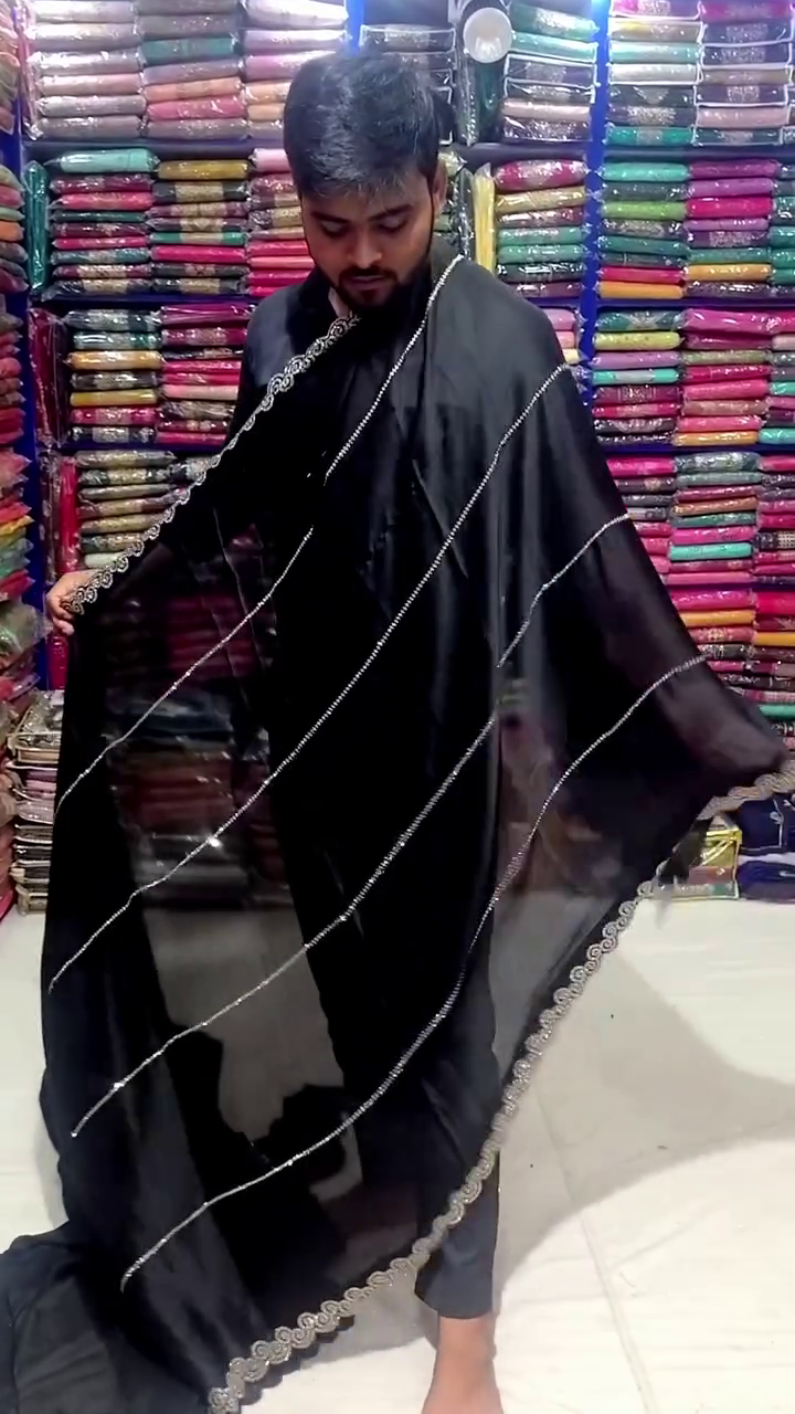🖤 Elegant Black Dupatta