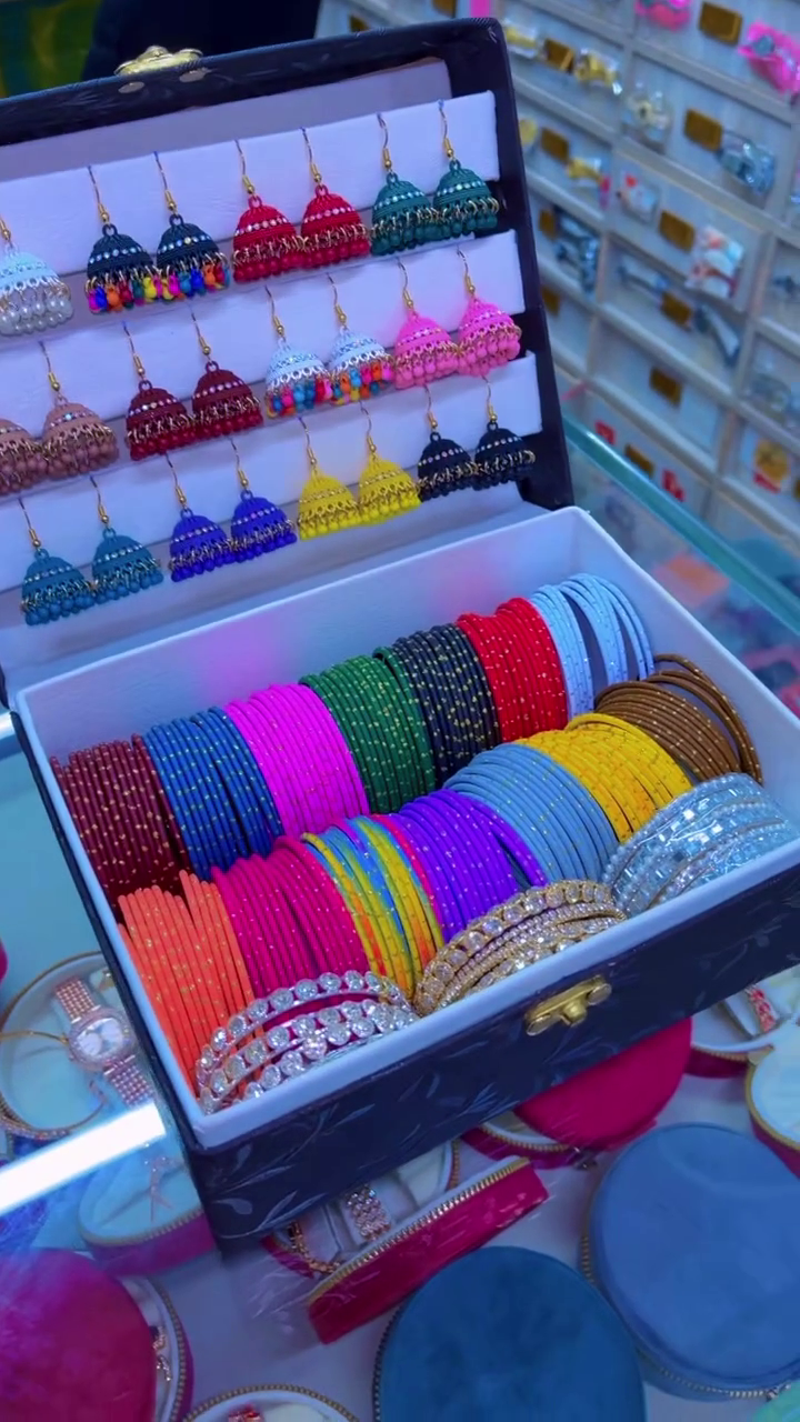 💖 Premium Multicolour Traditional Bangle & Jhumka Jewellery Collection – Vibrant Designer Bangles with Colourful Dome Jhumka Earrings for Festive & Wedding Styling 💖