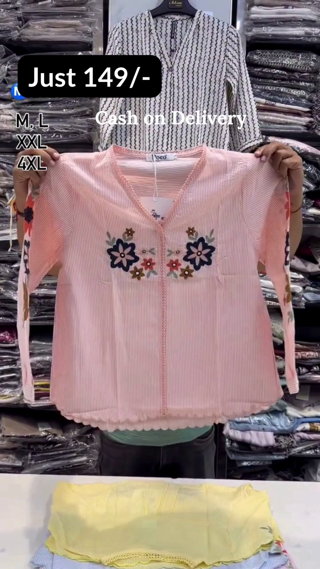 🌷 Women’s Premium Ribbed Floral Embroidered Full-Zip Front Top – Stylish Pink Casual Wear with Contrast Floral Detailing, Long Sleeves & Elegant Everyday Fashion Design 💕✨