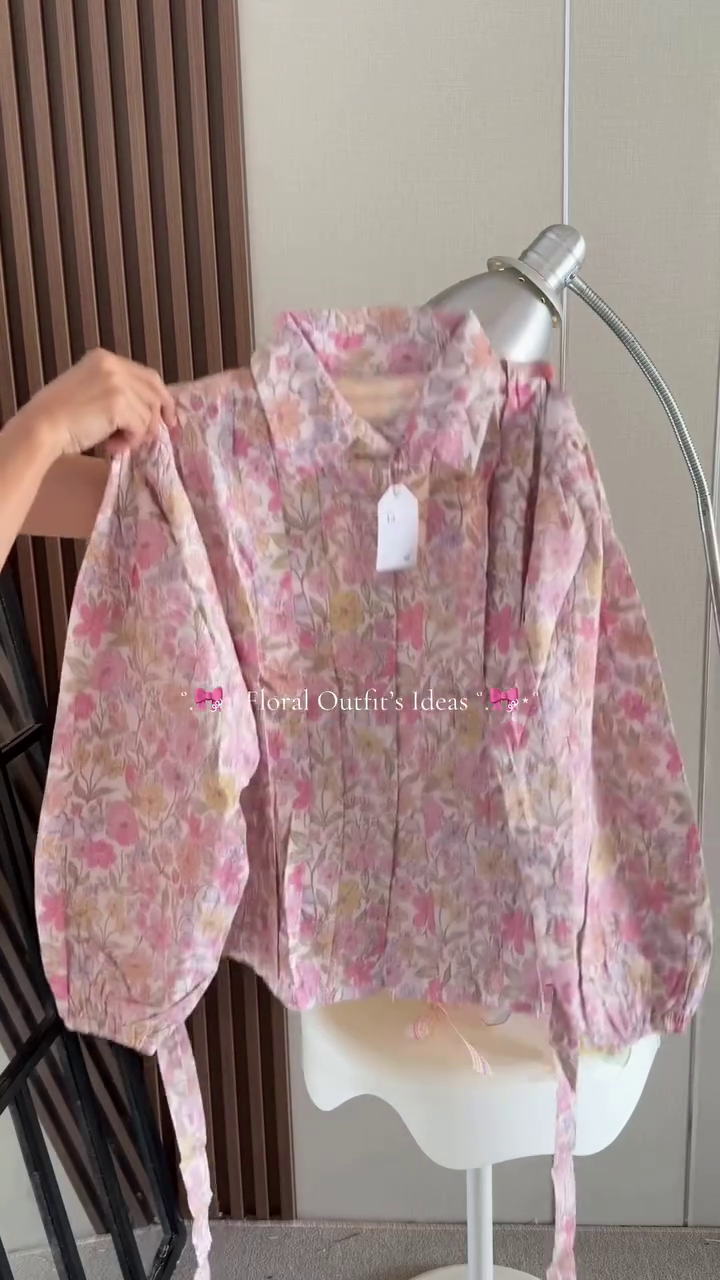 🌷 Elegant Pastel Pink Floral Printed Long-Sleeve Shirt & Flowy Skirt Co-Ord Set for Women | Feminine Chic Casual & Party Wear Outfit 🌸✨