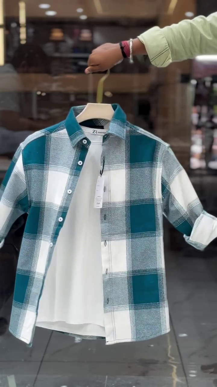 👔❤️ Premium Men's Red & White Oversized Plaid Checkered Shirt with Matching Inner T-Shirt Combo Set | Trendy Korean Style Casual Streetwear, College & Travel Outfit ✨🧢