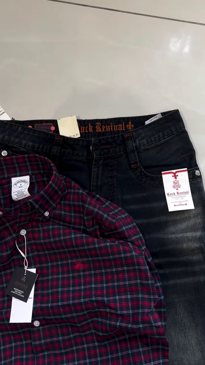 Premium Men’s Checked Casual Shirt & Classic Denim Jeans Co-Ord Style Outfit