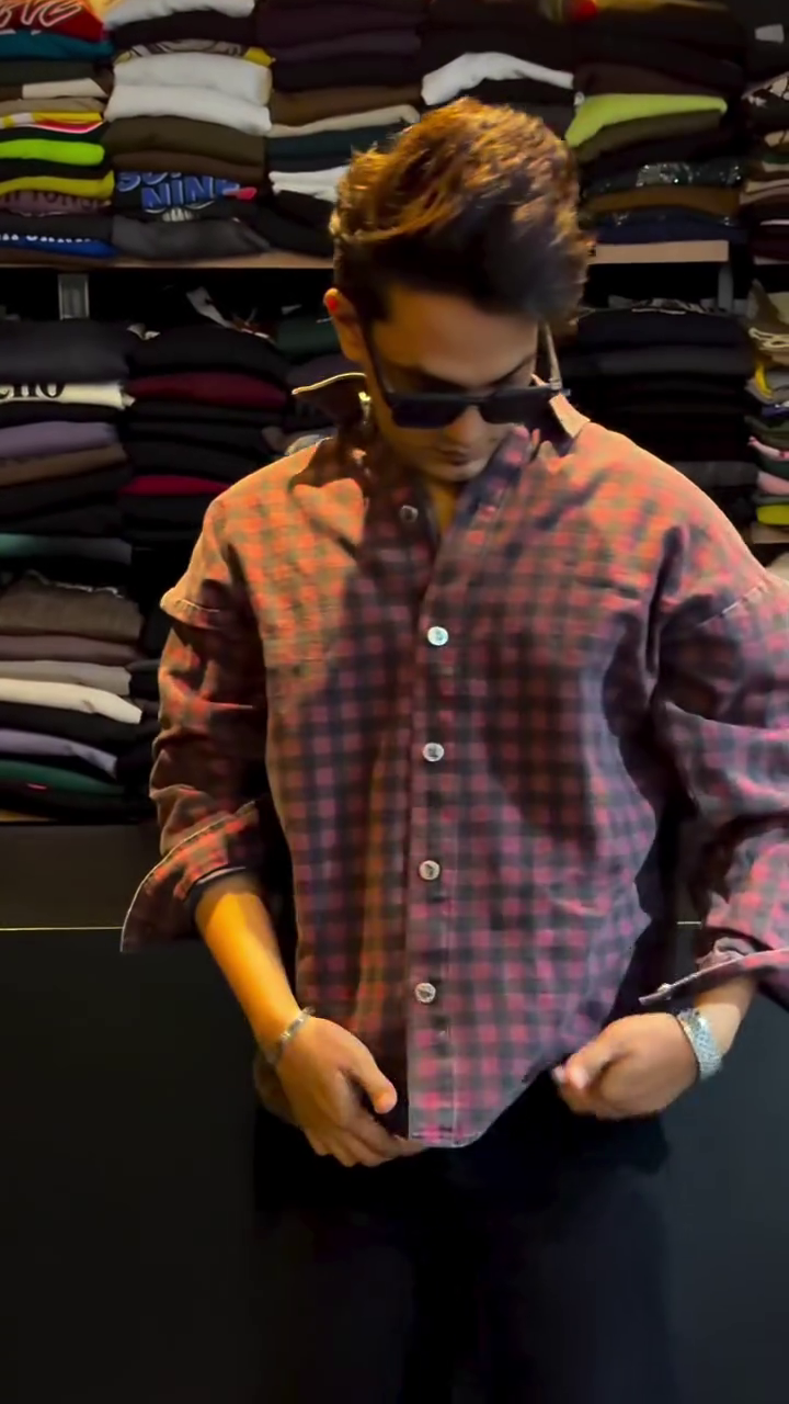 Premium Men’s Full-Sleeve Red & Black Checked Casual Shirt for Stylish Everyday Wear