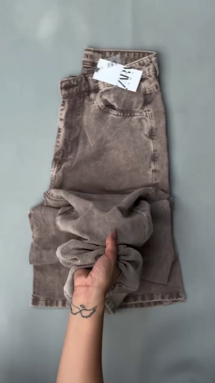 Premium High-Waist Acid-Wash Brown Wide-Leg Denim Jeans 🤎👖✨