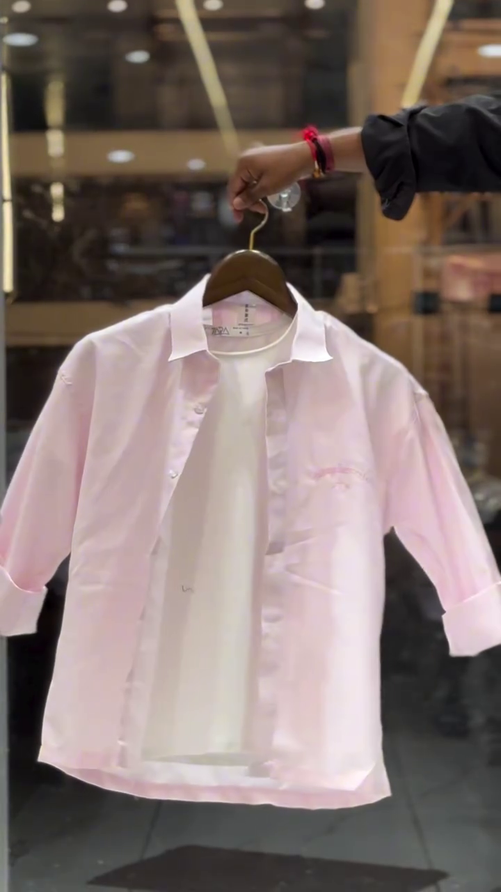 Classic Soft Pink Button-Down Casual Shirt Layered Over Simple White Tee 🩷🤍✨